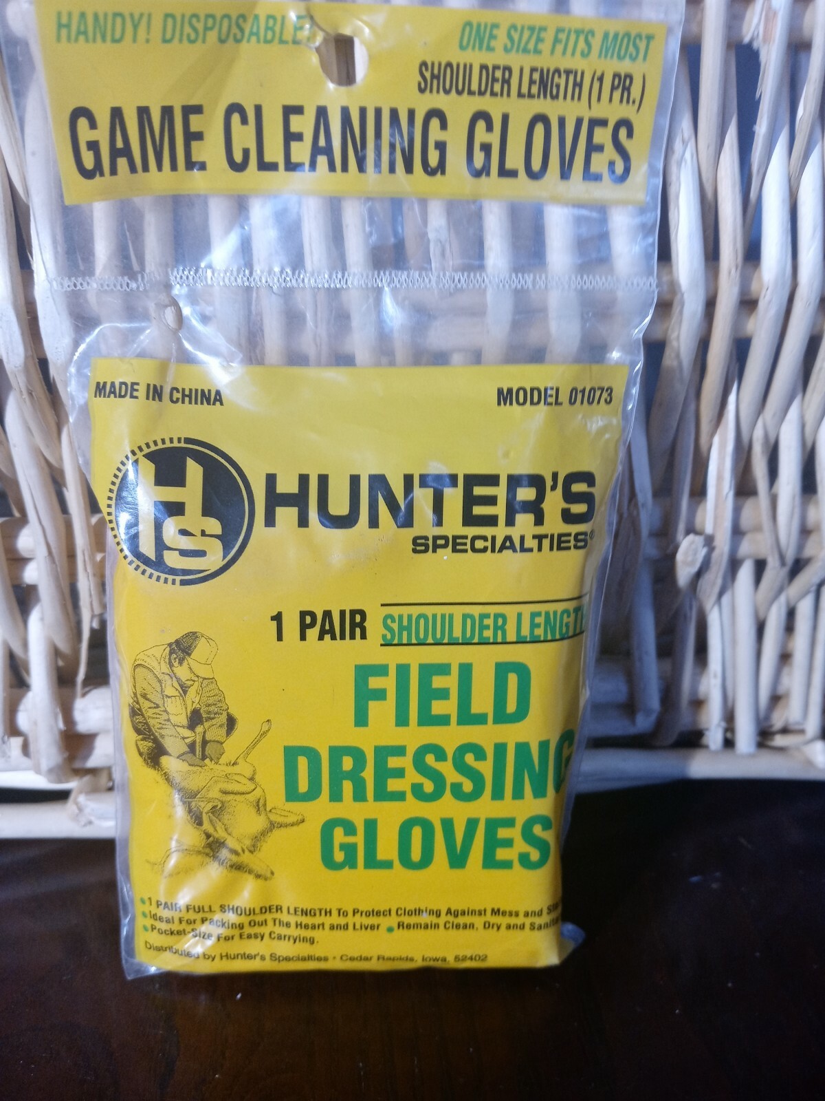 3pk of Hunters Specialties Shoulder Length Field Dressing Gloves 01073