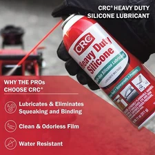 CRC Heavy Duty Silicone Lubricant, 11 Wt Oz, Clear Colorless Liquid