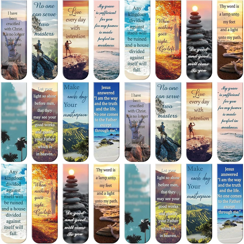 Zonon 24 Pieces Magnetic Bookmarks Bible Verse Page Clip Scripture Magnet Page M - 第 12/12 張圖片