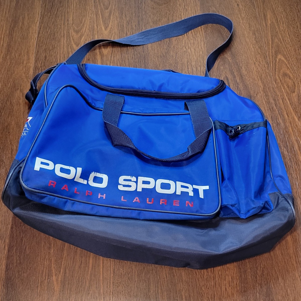 Vintage 90s Polo Sport Ralph Lauren Blue Nylon Duffle Gym Vintage 90s Polo Sport Ralph Lauren Blue Nylon Duffle Gym