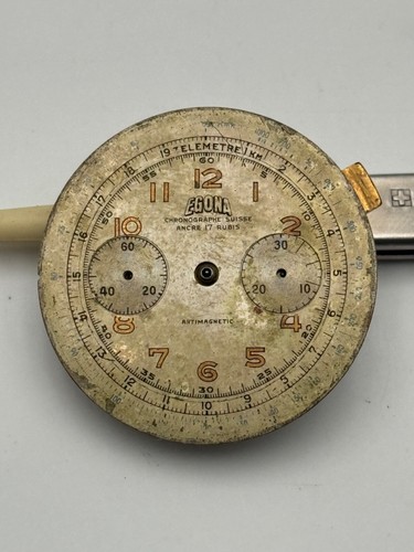 Mouvement Chronographe Suisse Landeron Hahn Cal. 13 Monopusher - Vintage Années 1940, Occasion
