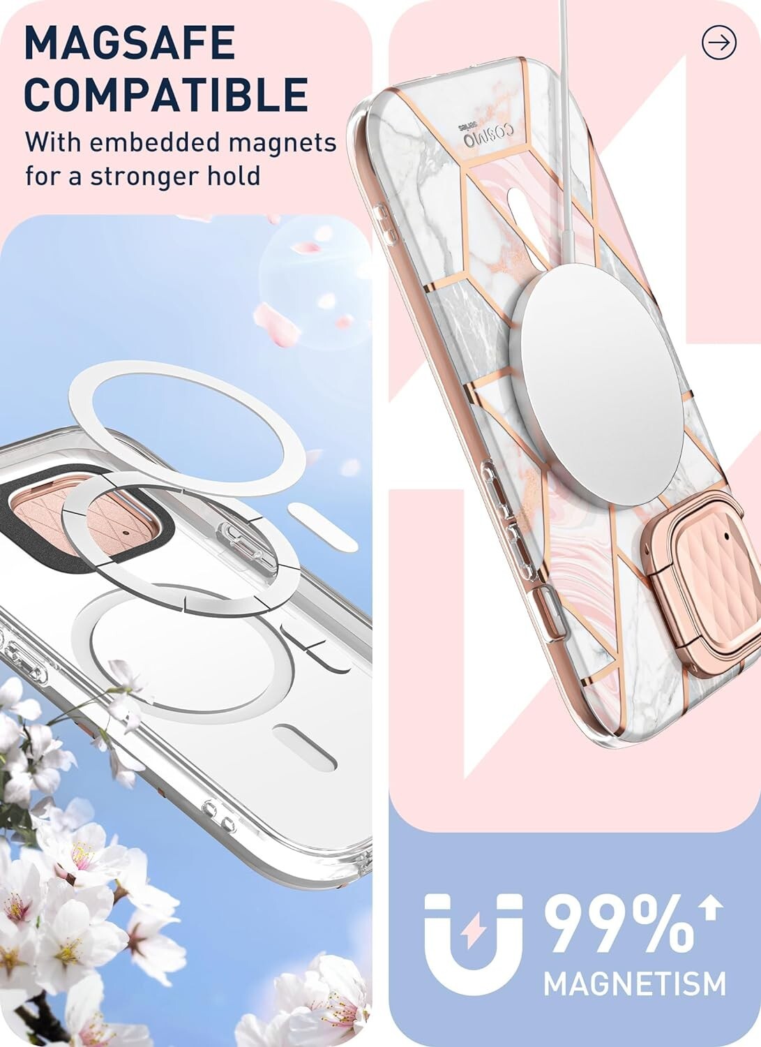 I-BLASON IPHONE 151413 [COSMO Mag] GLITZER SCHUTZHULLE, SCHUTZGLAS [MARMOR]