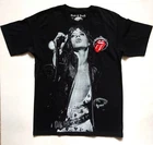 THE ROLLING STONES T-Shirt RARE Embroidered Logo Mick Jagger Keith Richards Rock
