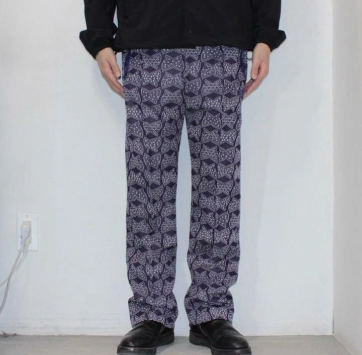 NEEDLES Track Pants Poly Jacquard Papillon Size-S Used from Japan F/S