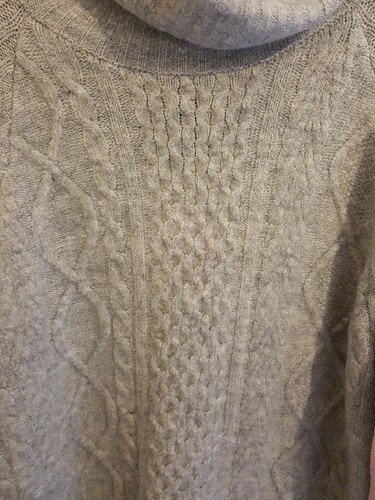 Primark Grey Cable Knitted Jumper Dress 