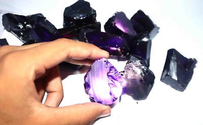 DYED 5000Ct EGL Certified Natural Violet Gemstone Rough Lot | eBay