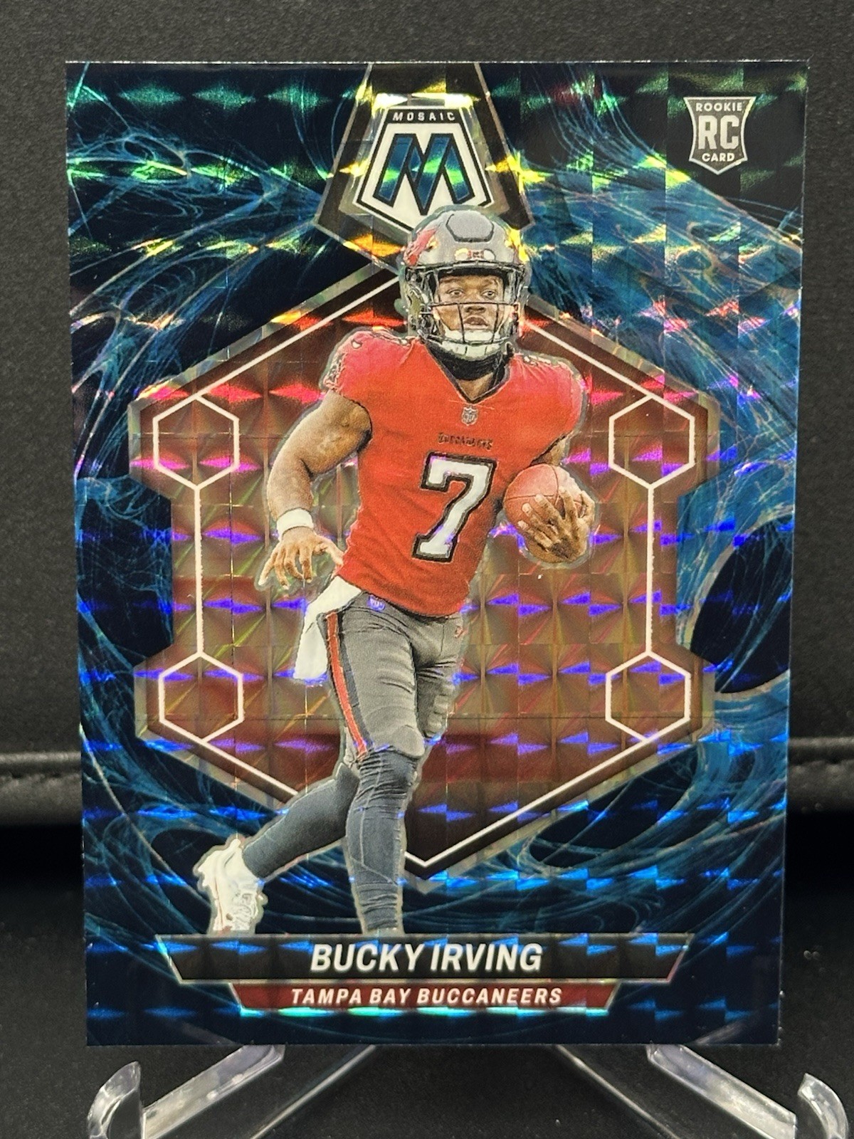 BUCKY IRVING 2024 Panini Mosaic #385 GENESIS SSP Case Hit! RC Buccaneers Rookie!