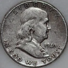 * 1949-S Franklin Half Dollar 90% Silver As Shown
