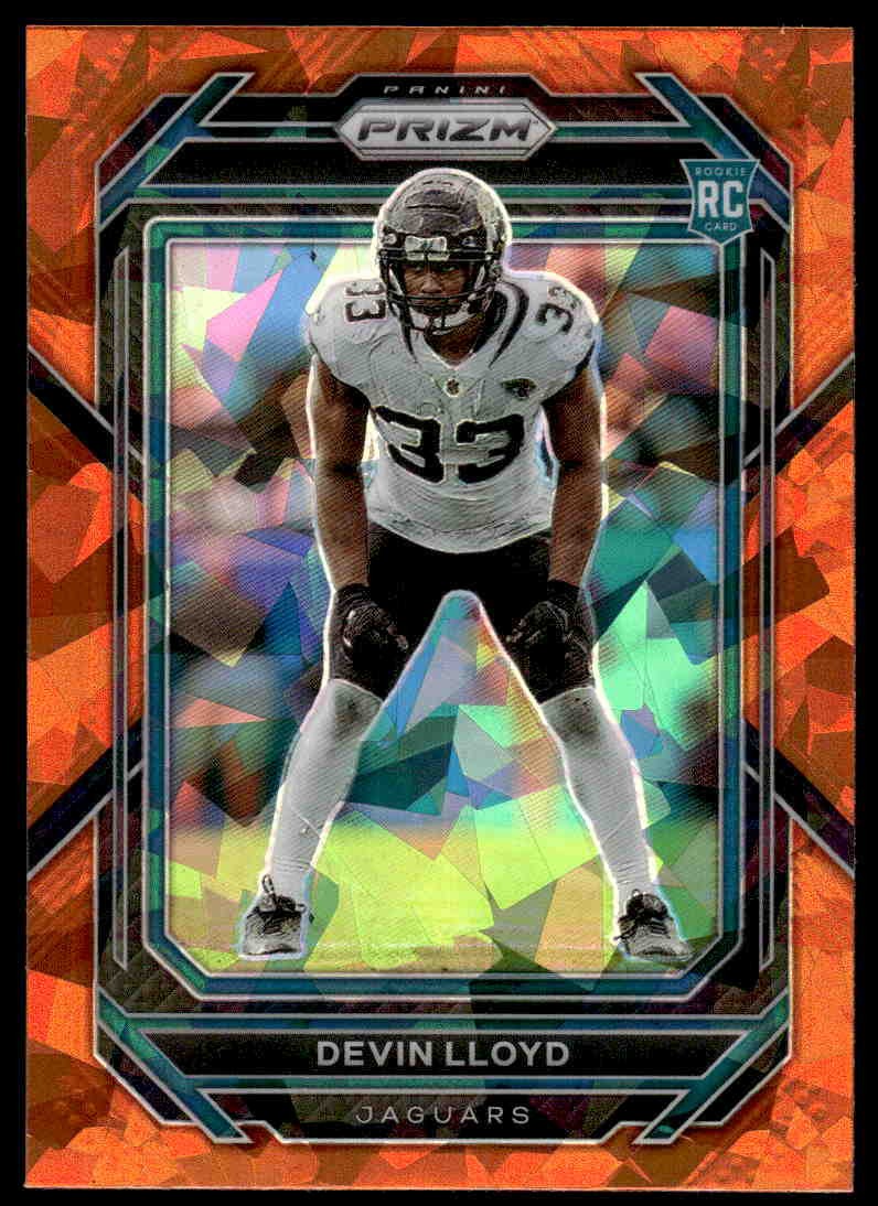 Devin Lloyd Rookie RC #376 2022 Panini Prizm Orange Ice Jacksonville Jaguars
