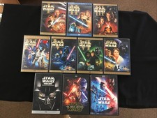 Star Wars 10 DVD Lot: Original / Prequel Trilogy + Force Awakens & Rise Skywalk