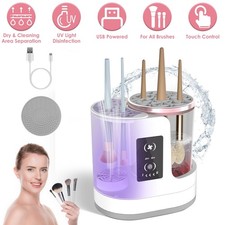 4 in 1 Electric Makeup Brush Cleaner USB Automatic Washer Dryer UV Storage Machi
