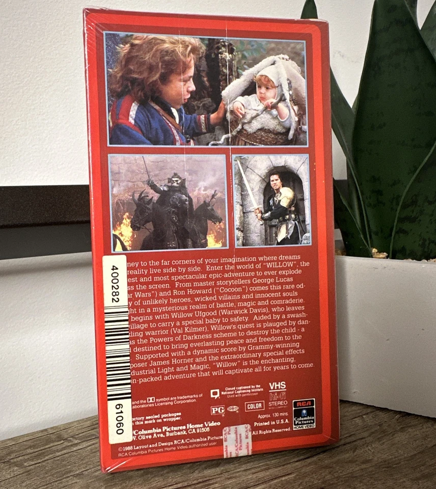 Willow VHS 1988 NEW Sealed RCA/Columbia First Print LucasFilm Val Kilmer Fantasy - Image 4 of 4