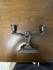 Silver Plate Daffodil Candelabra Double Armed Candle Holder by Rogers #9916 IS — photo 1