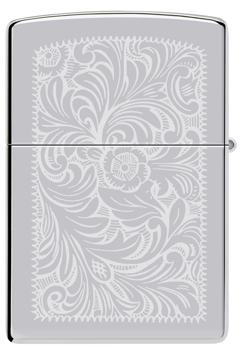 Zippo Regular Chrome Venetian, Item 352, New In Box, Engraved Free