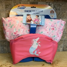 SwimWays Swim Trainer Life Jacket Level 2 Pink Mermaid Unicorn 33 55 lbs NWT