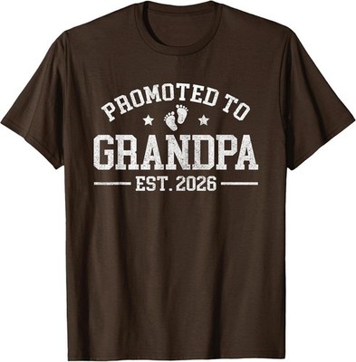 Promoted To Grandpa est. 2026 Grandparents Design Unisex T-Shirt