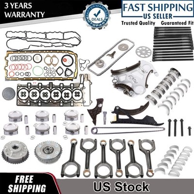 N54 Engine Rebuild Overhaul Kit Timing Pistons Con Rod Cam Adjuster For BMW 3.0L