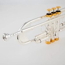 Bb Small Trumpet Silver Golden Key Professional Music Instruments with Case