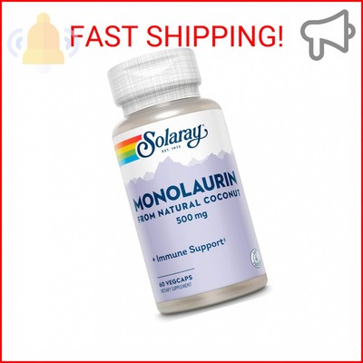 SOLARAY Monolaurin 500mg from Natural Coconut - Monolaurin Supplement for Powerf