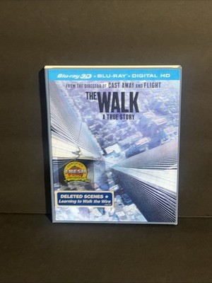 The Walk Blu Ray 3D Blu-Ray Movie Joseph Gordon-Levitt With Lenticular Slipcover