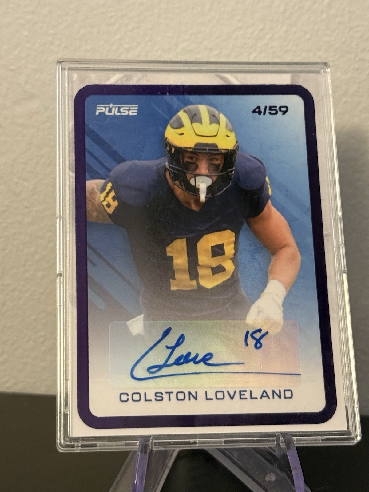 Pulse Trading Cards 2024 Pulse Football Colston Loveland Auto #PF-CL 4/59