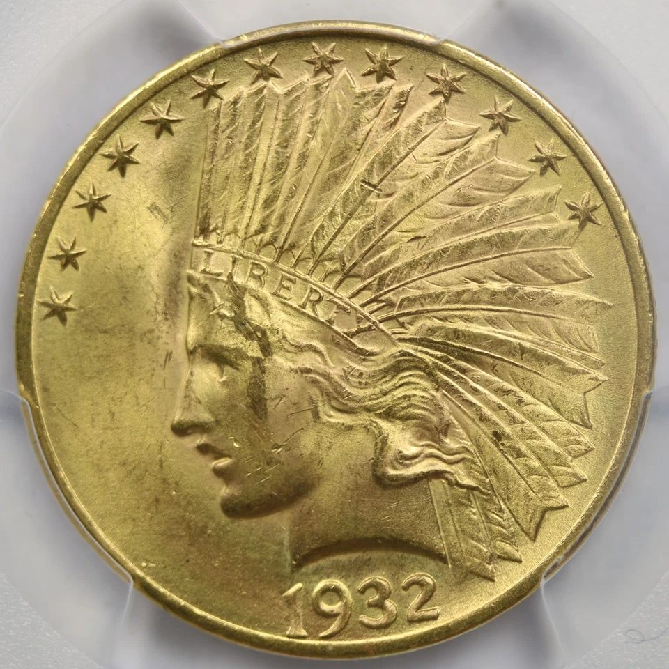 1932 Indian Head Eagle Gold $10 MS 63 PCGS Secure Shield - Image 3 of 4