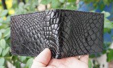 Black Genuine Crocodile Leather SKIN Men's Money Clip WALLET R22