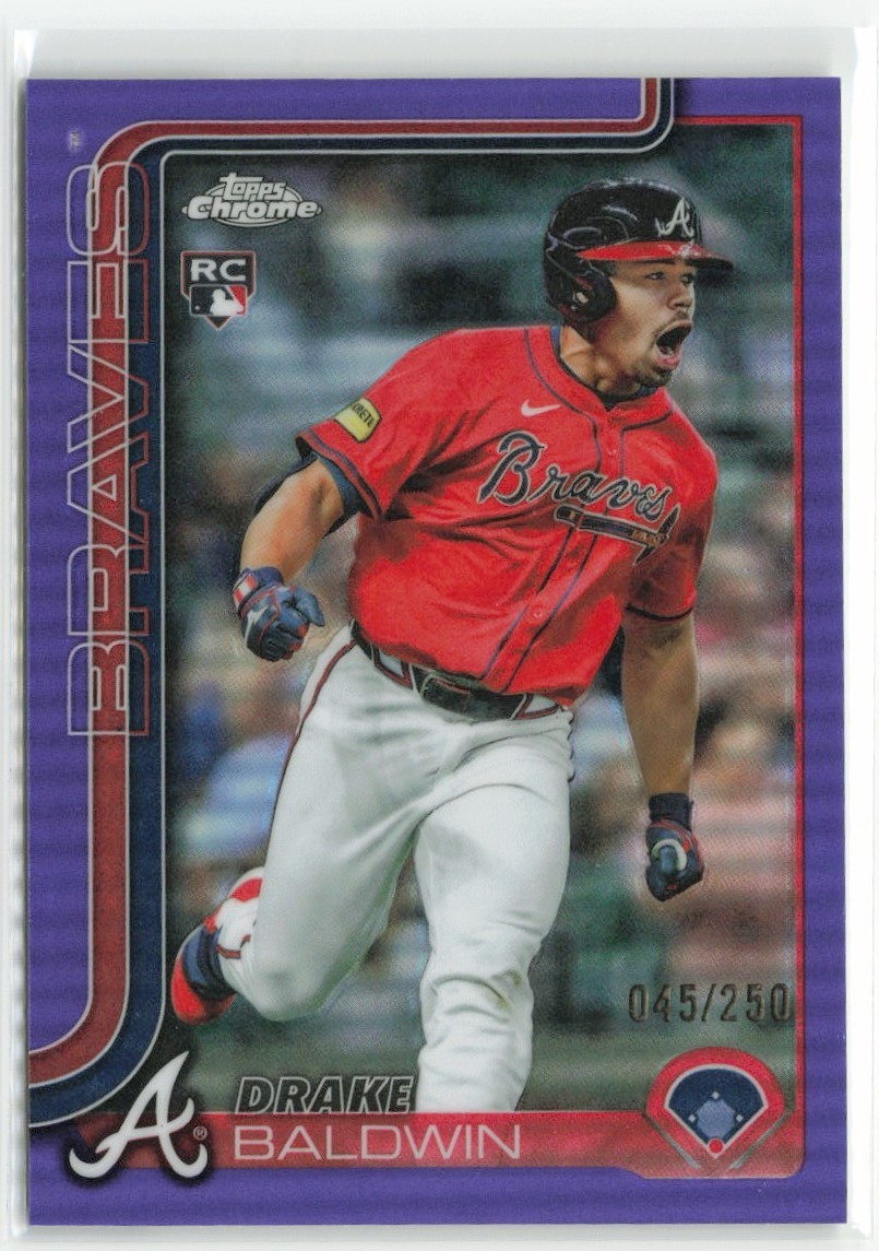 2025 Topps Chrome Update Drake Baldwin #USC96 Purple RC /250 Braves