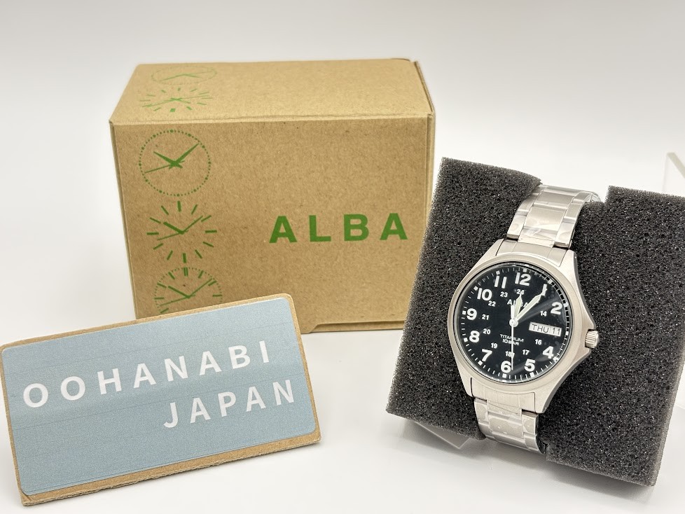 SEIKO Watch ALBA AQPJ402 Quartz Titanium Sporty Waterproof (10 ATM