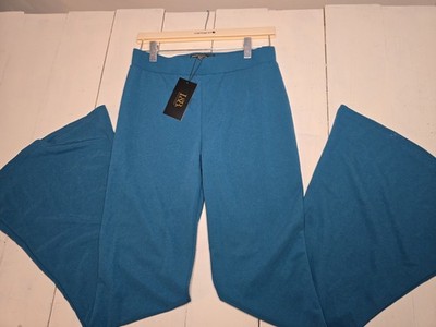 Lucky & Blessed Flare Pants Jade Color Pull On 
