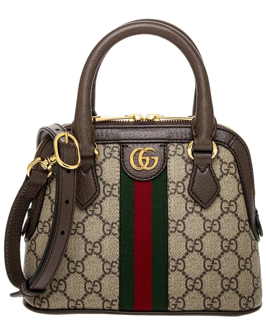 Gucci Ophidia Mini Gg Supreme Canvas & Leather Top Handle Bag Women's