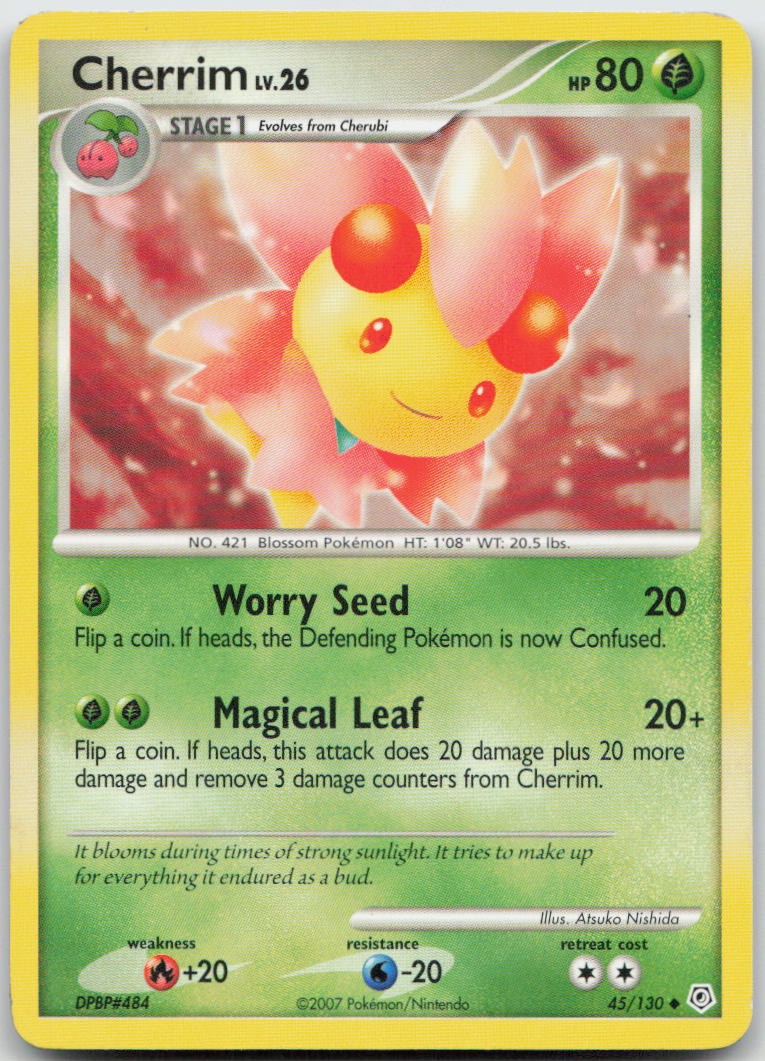 Cherrim 45/130 Uncommon Diamond & Pearl Pokemon TCG LP