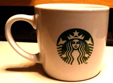 Starbucks Green Logo White Ceramic Tea/ Coffee Mug  7.8fl oz