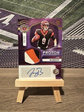 2020 PANINI ELEMENTS JOE BURROW PROTON PATCH AUTO /50 ROOKIE RC BENGALS