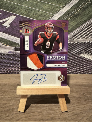2020 PANINI ELEMENTS JOE BURROW PROTON PATCH AUTO /50 ROOKIE RC BENGALS