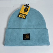 Image of NEW Carhartt Beanie Watch Hat Baby Blue Pull On Knit Cuffed Cap Kids Youth