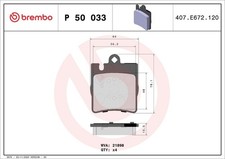 Bremsbelagsatz Hinten Teves-System für Mercedes W203 Cl203 S203 W210 C124 97-11