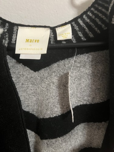 ANTHROPOLOGIE Maeve Dusk & Dawn Capelet Open Front Pullover Neutrales Motiv Neu - Bild 2 von 11