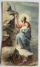 orig. Andachtsbild Heiligenbild antik Andachtsbildchen um 1930 Jesus Hirte Lamm