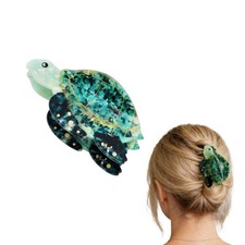 Sea Turtle Hair Clips,Cute Acetate Animal 1 Count Pack of 1 , Green