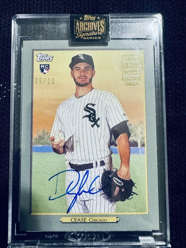 Topps 2022 Archives Signature Series Dylan Cease Auto RC TR-28 White Sox /10