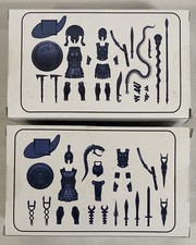 Vitruvian H.A.C.K.S. Cobalt Blue Accessory Set A & B Hacks Greek Weapons Kit