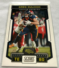 2023 Panini Score Football Greg Dulcich Denver Broncos base card #76