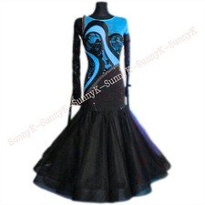 Handmade Dance Dress/Standard Ballroom Competition smooth Waltz Tango Costume