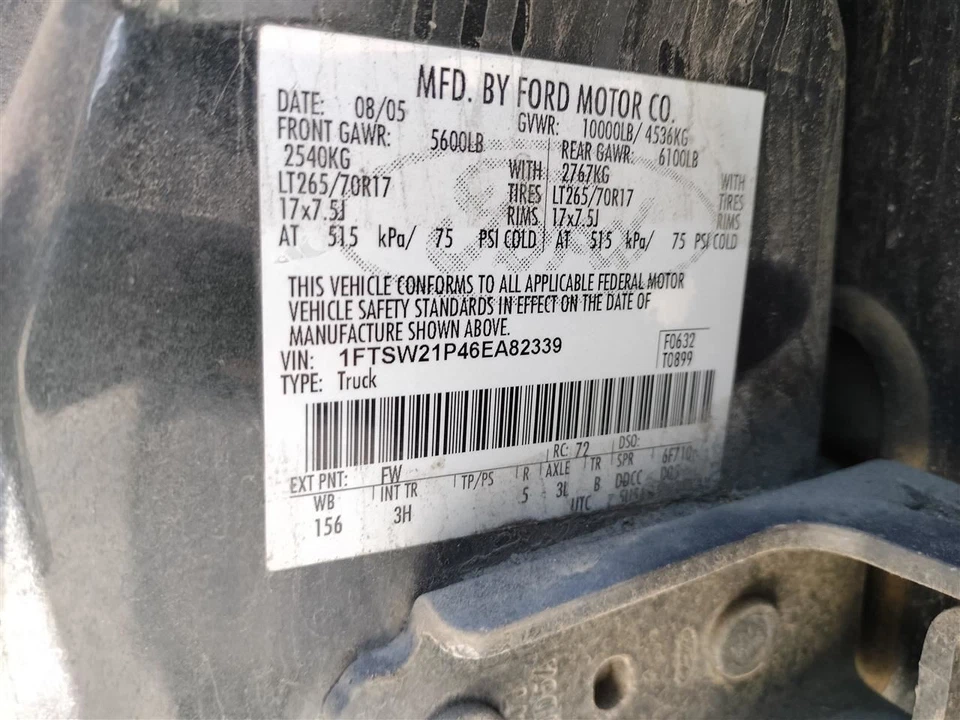 FRONT AC EVAPORATOR HOUSI 5C3Z19B555BA 2006 FORD F250SD - Image 3 of 4