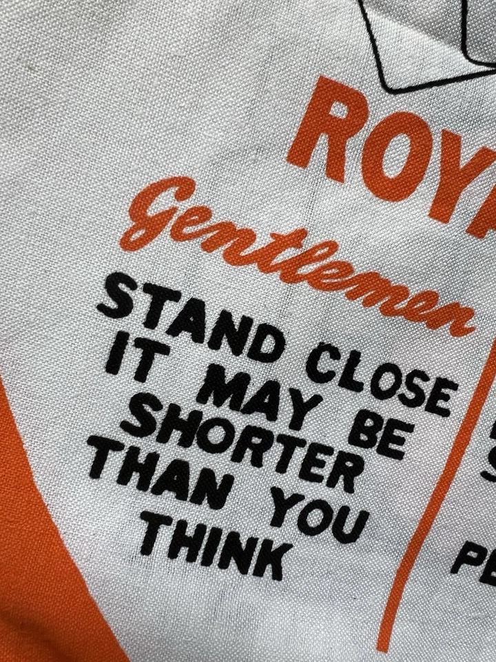Vtg NOS 50s GOOD BYE CRUEL WORLD Orange Toilet Seat Cover Novelty “Royal Flush” - Image 4 of 4