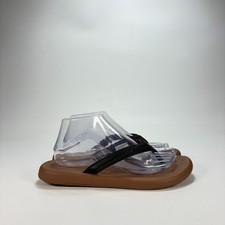 Flojos Harper Black Tan Casual Comfort Flip Flop Thong Sandals Women's Size 9
