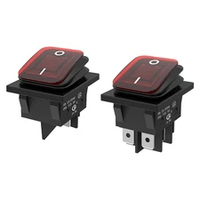 JD 2pcs 30A Power Switch 125V/250V AC Boat Rocker Switch ON/Off Switch 4Pins ...