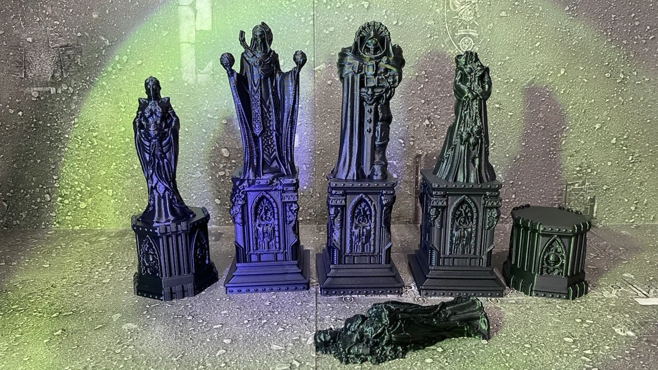 Terreno de mesa -Estatuas y ruinas de estatua - Compatible con Warhammer 40K/AOS -10 PIEZAS Foto 3 de 4