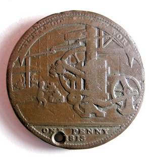 1813 GREAT BRITAIN (GRIFFIN) PENNY High Grade Rare Coin Lot #S17